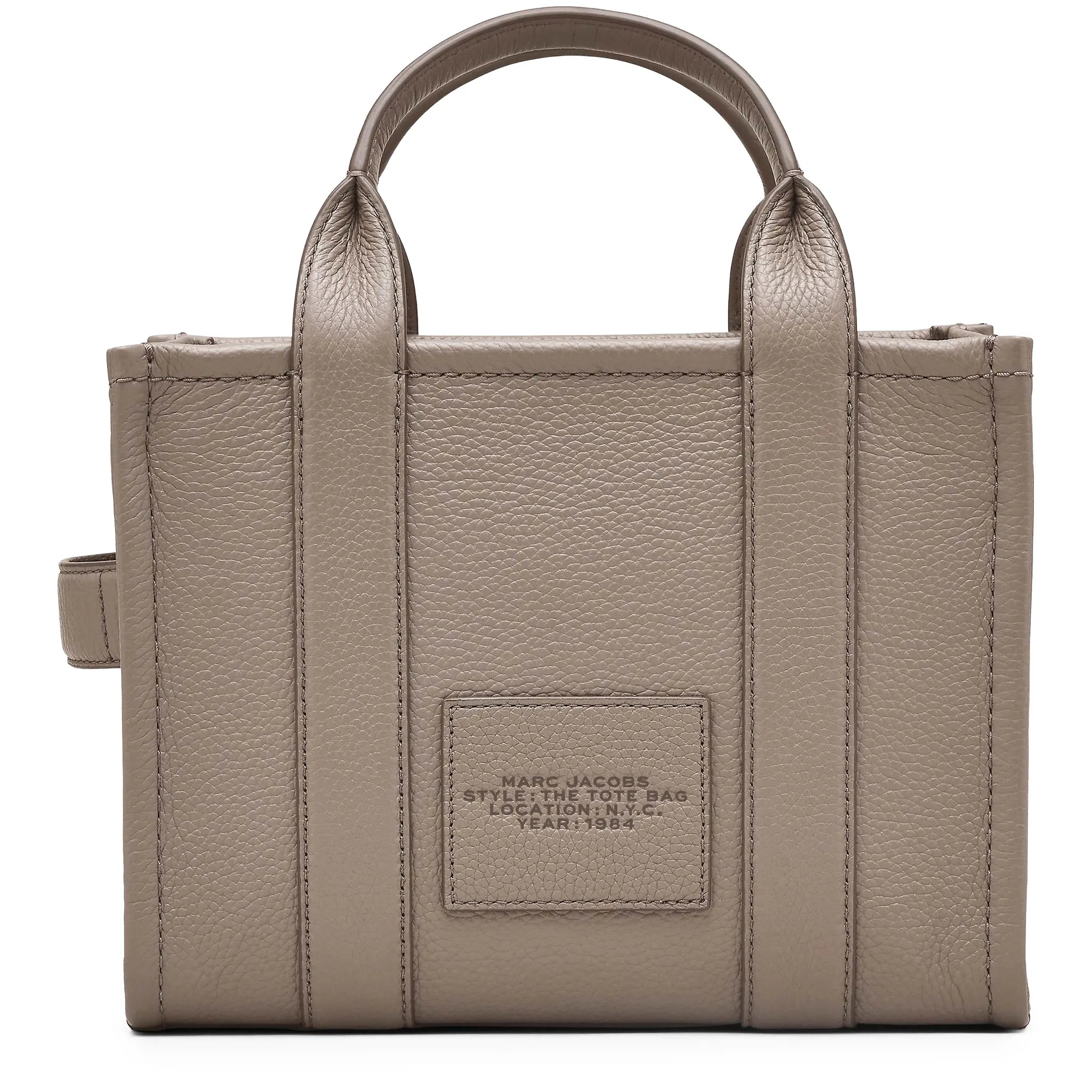 Back View of Mark Jacobs Small Leather Cement Tote Bag H009L01SP21